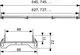 TECE Entwässerungselement mit horizontaler Fläche, dargestellt in technischen Zeichnungen, Maße und Details sind angedeutet. Design für montagefreundliche installation.